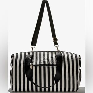 Alice + Olivia by Stacey Bendet Black & White Striped Duffel Bag